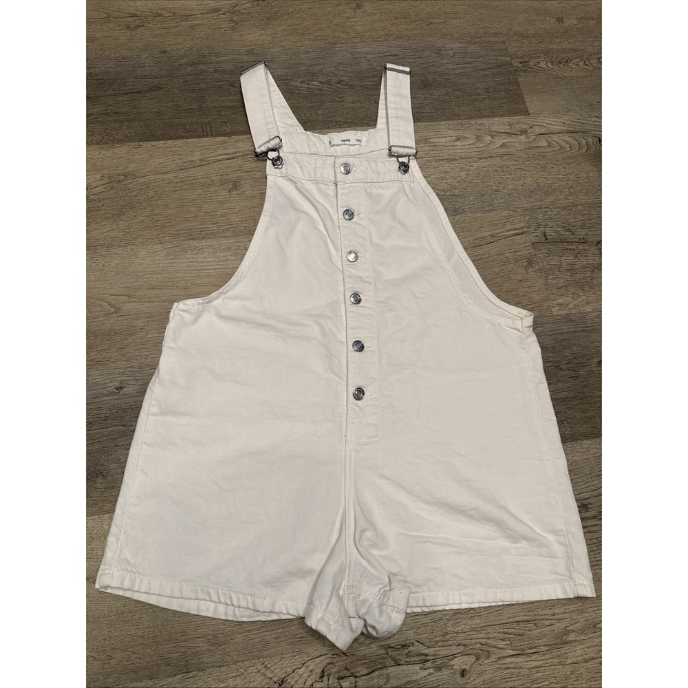 MNG By mango Overalls White Short Denim US Large Mex G